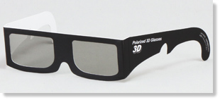 3D立体メガネ　偏光方式　紙製