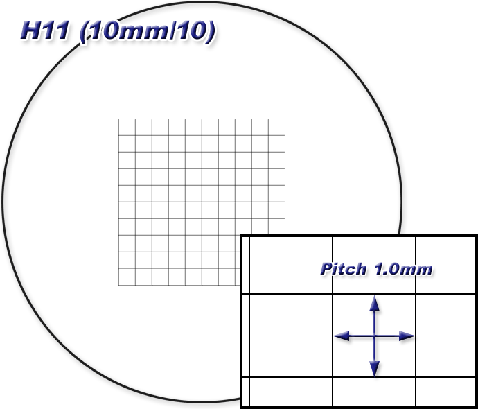 接眼ミクロメーター　H11 10mm/10分割