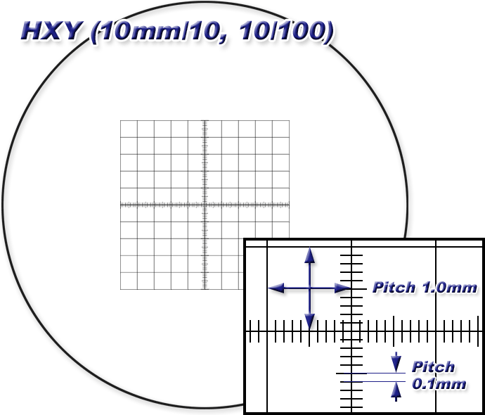 接眼ミクロメーター　HXY 10mm/10分割 & 10mm/100分割