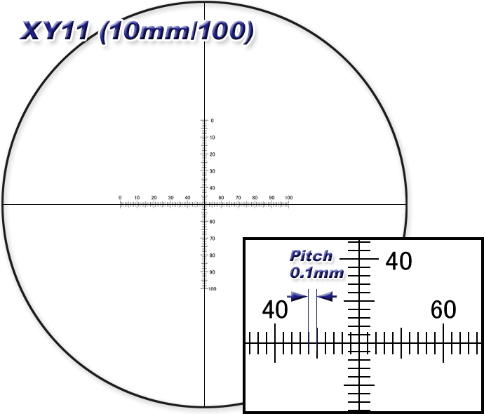 接眼ミクロメーター　XY11 10mm/100分割