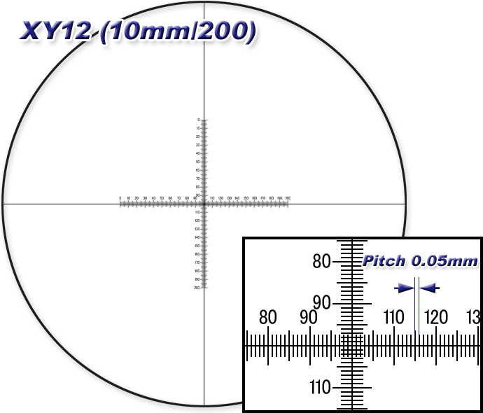 接眼ミクロメーター　XY12 10mm/200分割
